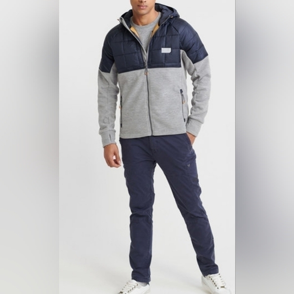 SUPERDRY men's Polar Fleece Hybrid Jacket S - Picture 1 of 8